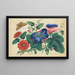 Fiori e farfalla - Anonimo — quadro incorniciato alla parete