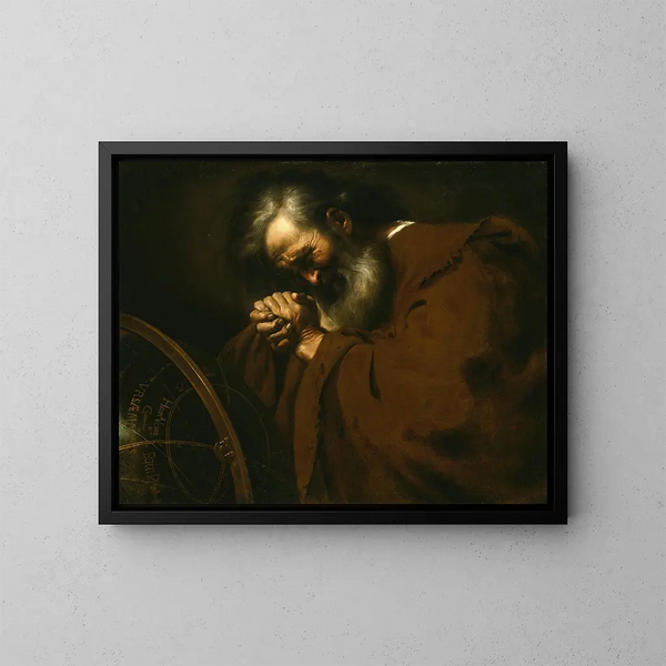 Eraclito, il filosofo in lacrime - Anonimo — quadro incorniciato alla parete