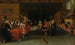 Interno di una taverna o di un bordello con persone che bevono e giocano a trictrac - Anonimo — vista dell’opera