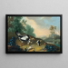 Paesaggio con pollame - Anonimo — quadro incorniciato alla parete