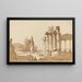 Paesaggio con rovine - Anonimo — quadro incorniciato alla parete