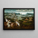 Paesaggio con Tobia e l'angelo - Anonimo — quadro incorniciato alla parete