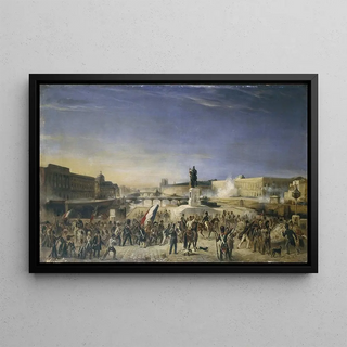 Anonymous - Lattaque du Louvre le 29 juillet 1830 vue du PontNeuf.webp