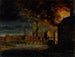 Il cuscino di Notre-Dame, il ponte della Tournelle e il Saint-Louis durante un incendio - Anonimo — vista dell’opera