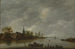 Vista sul fiume con una chiesa di paese - Anonimo — vista dell’opera