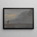 marino con barche al tramonto - Anonimo — quadro incorniciato alla parete