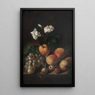 Anonymous - Still Life with Fruit and White Roses.webp