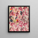 Design tessile Fiori tropicali - Anonimo — quadro incorniciato alla parete