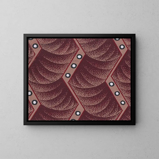Anonymous - Textile Design with Vertical Strips of ZigZagging Ribbons Decorated with Pearls over a Background of Overlapping Scales.webp