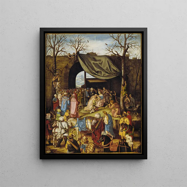 L'Adorazione dei Magi - Anonimo — quadro incorniciato alla parete