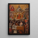 Riproduzione del dipinto La Sainte Trinité Vierge Marie e un uomo morente - Anonimo