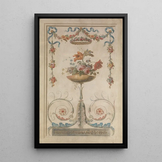 Anonymous - Vase of Flowers Resting on Foliate Scrolls.webp