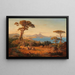 Vista di Napoli con il Vesuvio sullo sfondo - Anonimo — quadro incorniciato alla parete