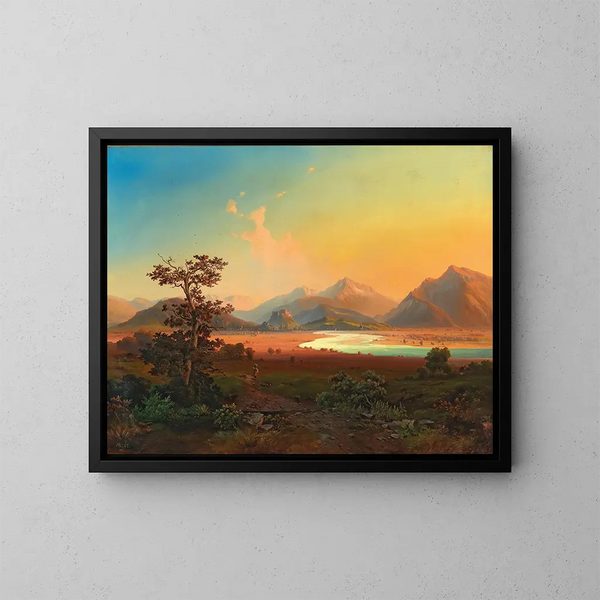 Vista di Salisburgo - Anonimo — quadro incorniciato alla parete