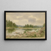 Vista di un fiume - Anonimo — quadro incorniciato alla parete