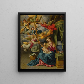 Anonymous - Virgin And Child With Six Angels Carrying The Cross.webp