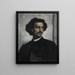 Autoritratto - Anselm Feuerbach — quadro incorniciato alla parete