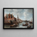 Vista della Nieuwe Kerk ad Amsterdam - Anthonie Beerstraaten — quadro incorniciato alla parete
