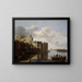 Il castello di Montfoort vicino a Utrecht - Anthonie Jansz van der Croos — quadro incorniciato alla parete