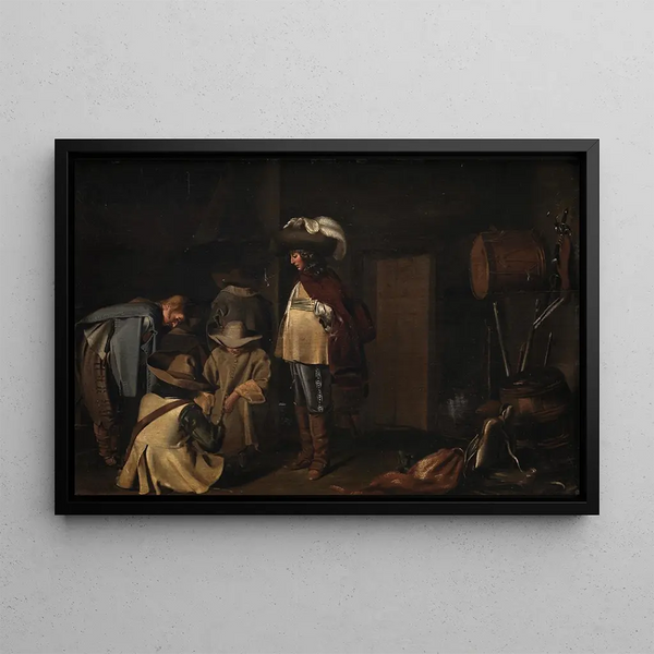 Una sala di guardia - Anthonie Palamedesz — quadro incorniciato alla parete
