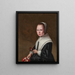 Ritratto di una ragazza - Anthonie Palamedesz — quadro incorniciato alla parete