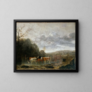 Anthonie Van Borssum - Landscape with Cattle.webp