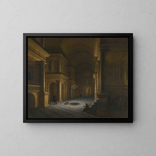 Anthonie de Lorme - The Interior Of A Classical Church.webp