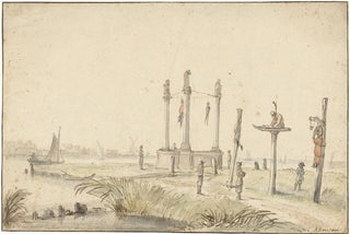 Anthonie van Borssom - Galgenveld aan de rand van de Volewijk.webp