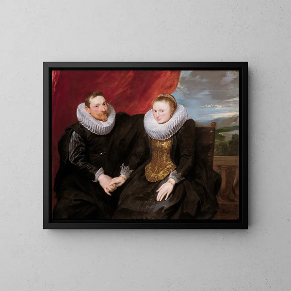 Una coppia sposata - Antoine van Dyck — quadro incorniciato alla parete