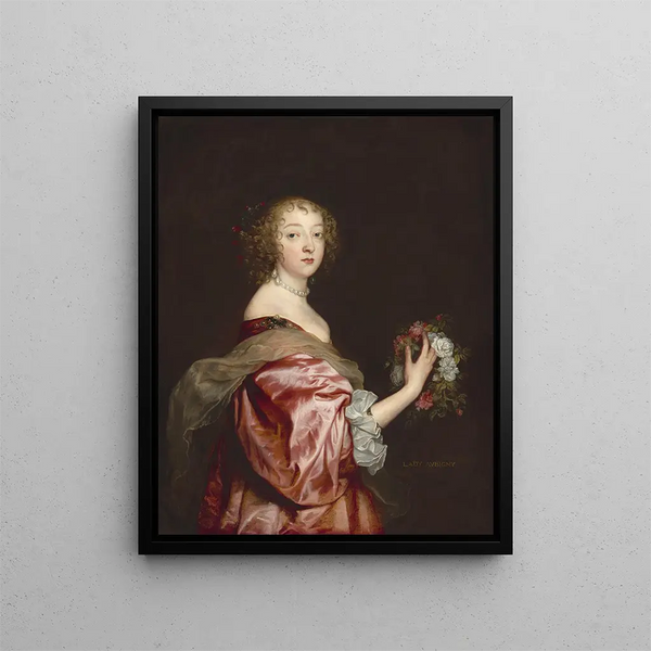 Catherine Howard Lady d'Aubigny - Antoine van Dyck — quadro incorniciato alla parete