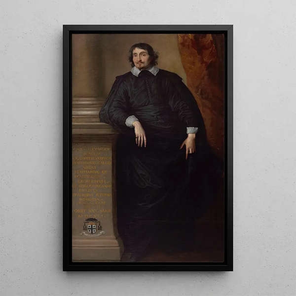 Cesare Alessandro Scaglia di Verrua abbé de Staffarda e Mandanici - Antoine van Dyck — quadro incorniciato alla parete