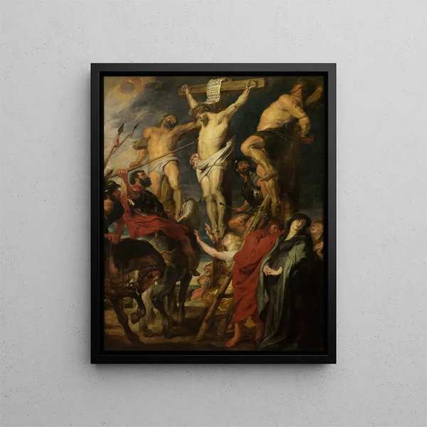 Cristo sulla Croce La ferita della lancia - Antoine van Dyck — quadro incorniciato alla parete