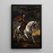 Ritratto equestre dell'imperatore Carlo V - Antoine van Dyck — quadro incorniciato alla parete