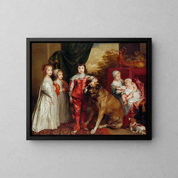Cinque Anziani di Carlo I - Antoine van Dyck — quadro incorniciato alla parete