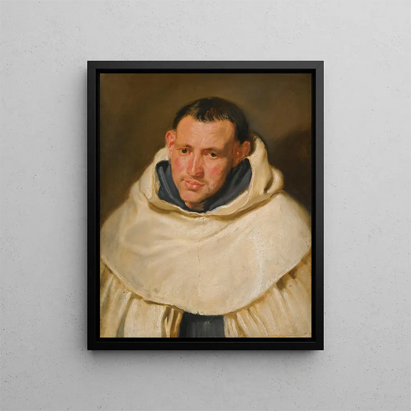 Ritratto di un monaco carmelitano testa e spalle - Antoine van Dyck — quadro incorniciato alla parete