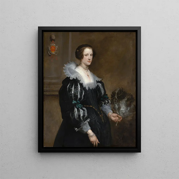 Ritratto di Anna Wake - Antoine van Dyck — quadro incorniciato alla parete
