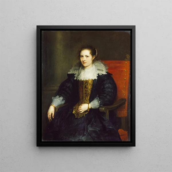 Ritratto di Isabella Waerbeke - Antoine van Dyck — quadro incorniciato alla parete