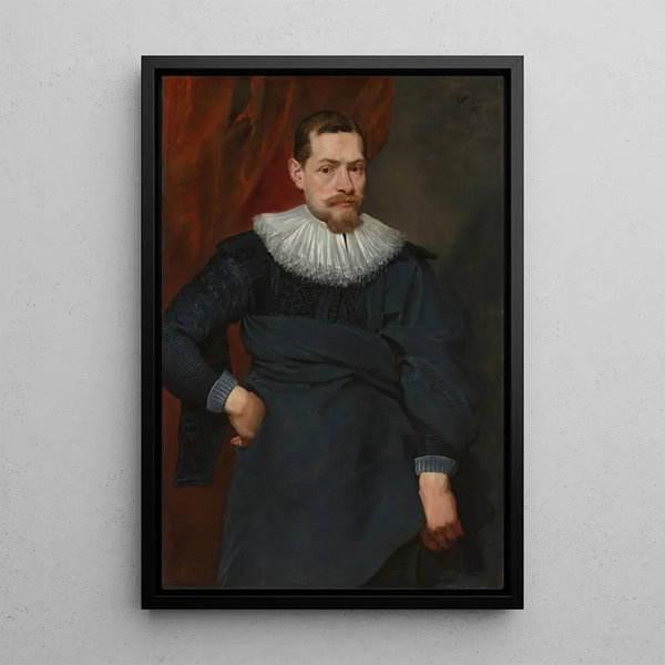 Ritratto di un uomo - Antoine van Dyck — quadro incorniciato alla parete