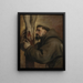 San Francesco d'Assisi ai piedi della Croce - Antoine van Dyck — quadro incorniciato alla parete