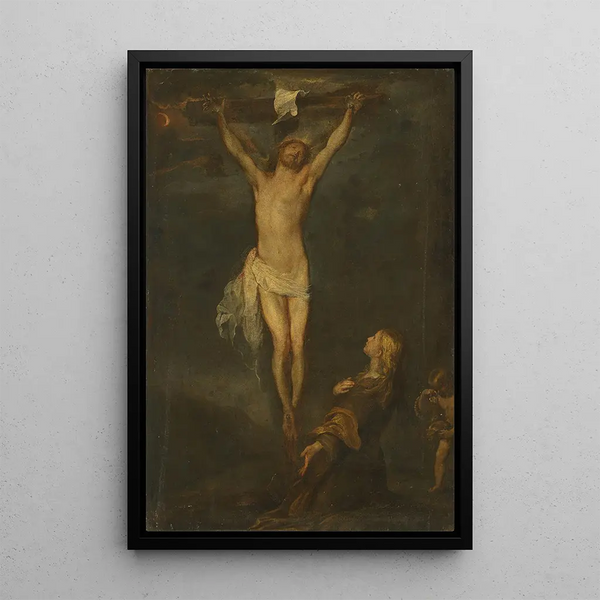 Riproduzione del dipinto La Crucifixion avec sainte Rosalie - Antoine van Dyck