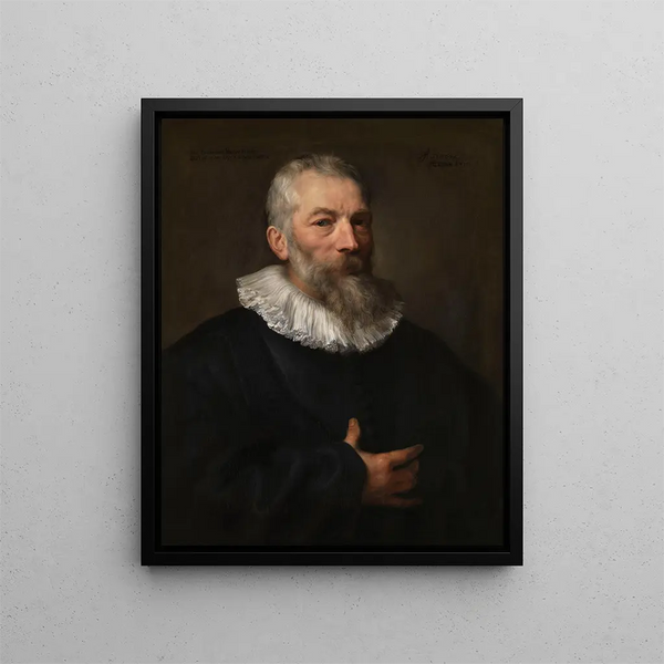 Il pittore Marten Pepijn - Antoine van Dyck — quadro incorniciato alla parete