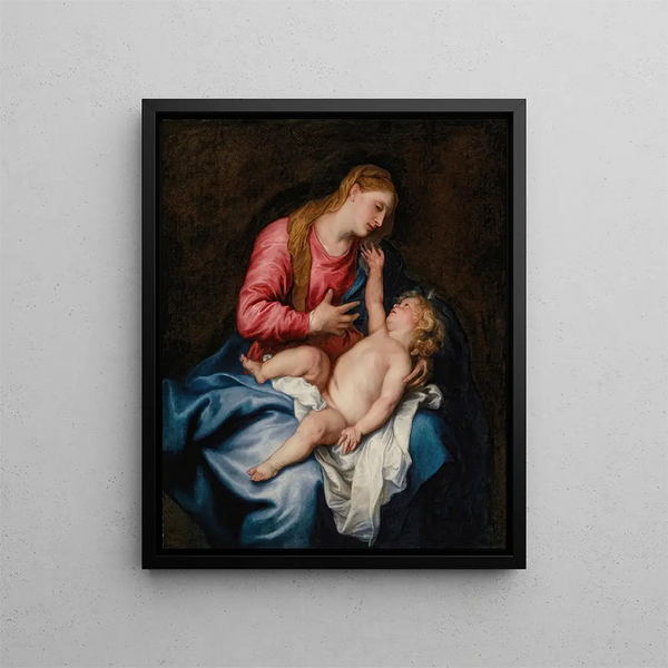 La Vierge à l'Enfant - Antoine van Dyck — quadro incorniciato alla parete