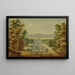 Vista pittoresca dei giardini - Antoine-Claude Fleury — quadro incorniciato alla parete