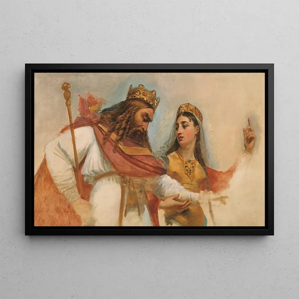 Clovis e Clotilde - Antoine-Jean Gros — quadro incorniciato alla parete