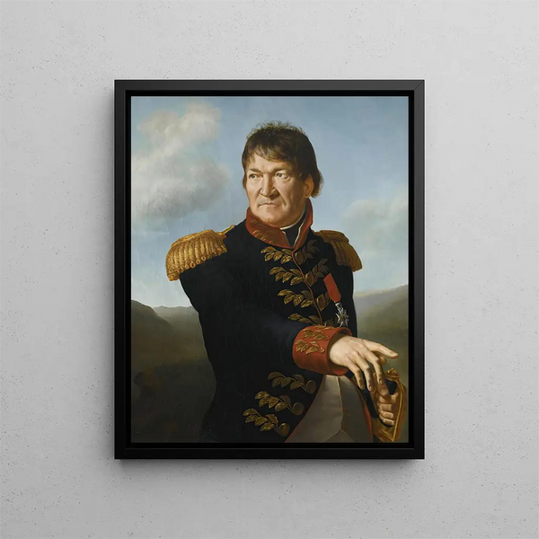 Ritratto del barone Ségoing de Laborde - Antoine-Jean Gros — quadro incorniciato alla parete