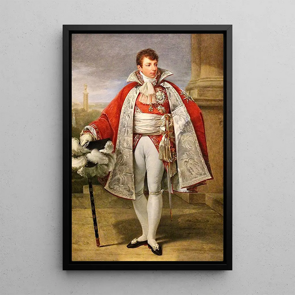 Ritratto di Gérard Christophe Michel Duroc, duca di Friuli, in abito di Gran Maresciallo della corte - Antoine-Jean Gros — quadro incorniciato alla parete