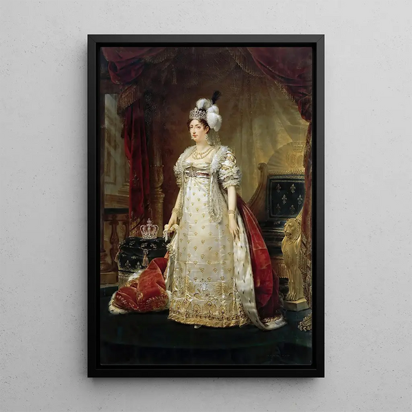 Ritratto di Marie-Thérèse Charlotte di Francia, duchessa d'Angoulême - Antoine-Jean Gros — quadro incorniciato alla parete