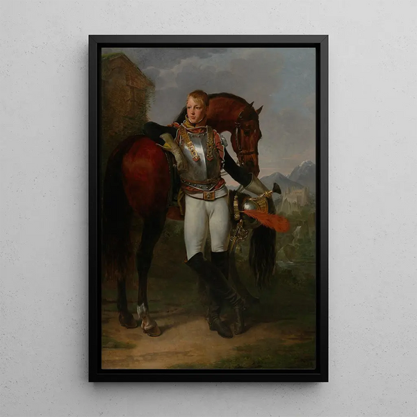 Ritratto del sottotenente Charles Legrand - Antoine-Jean Gros — quadro incorniciato alla parete