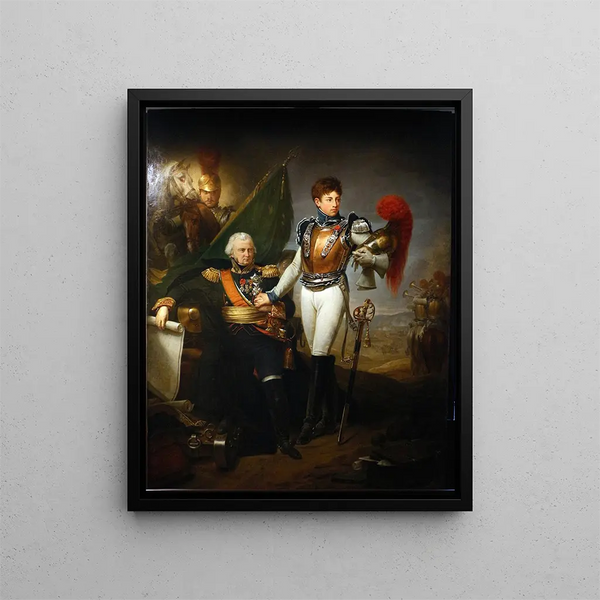 Le général Lariboisière fa le sue ultime adieu a suo figlio alla vigilia della battaglia di Borodino 1791-1812 - Antoine-Jean Gros — quadro incorniciato alla parete