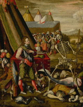 Antoine Caron - The Dialogue of the Prince with Death Allegory of the Horrors of War.webp